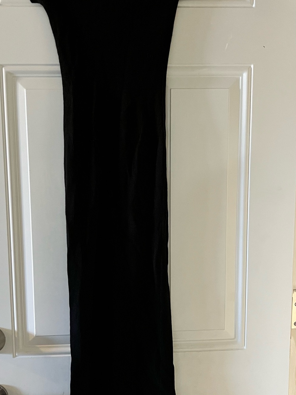 JLUXLABEL Black Ribbed KNIGT midi Dress w/ Sweetheart Neck Cap Sleeves